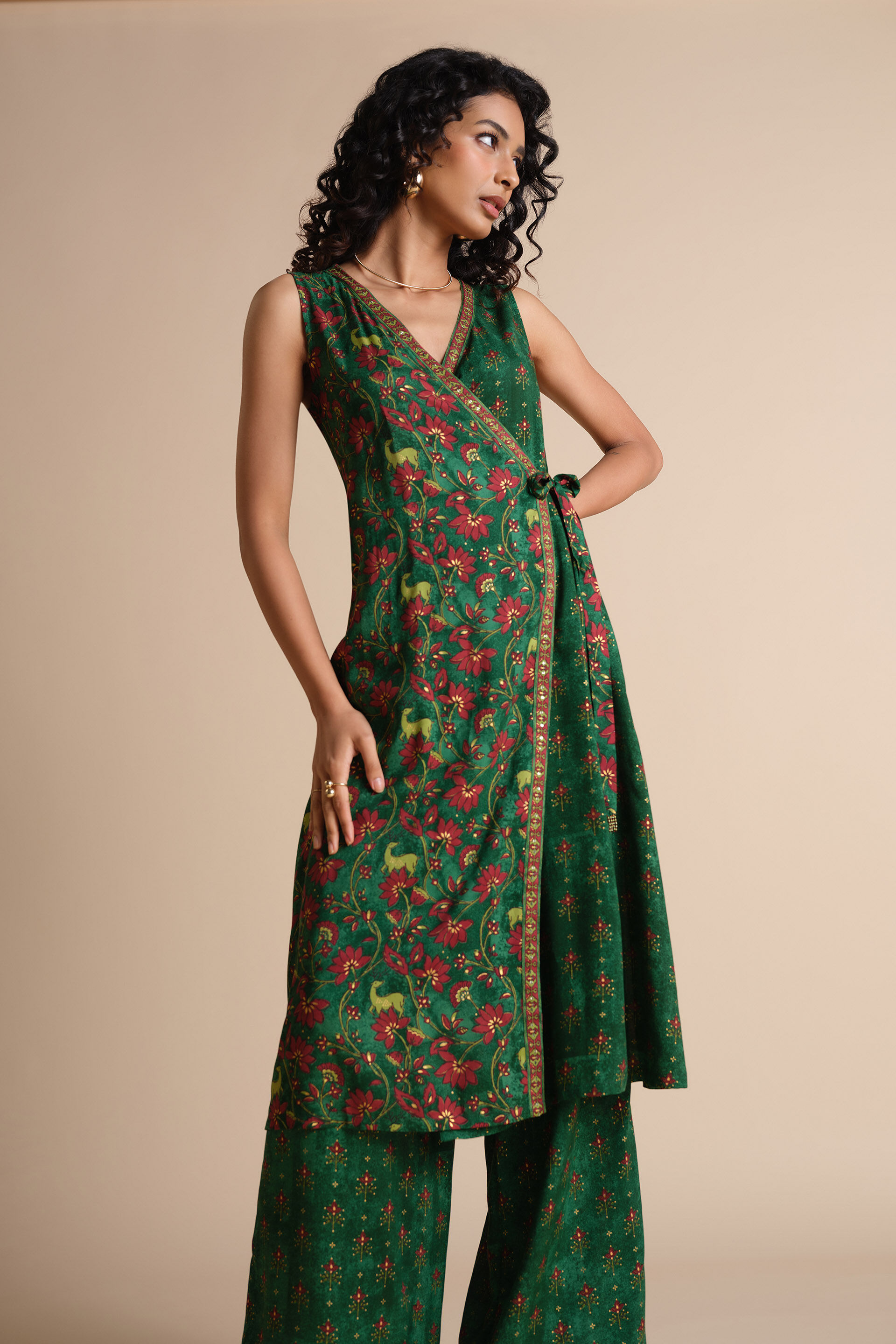 Bahar Kurta Set, Green, image 3